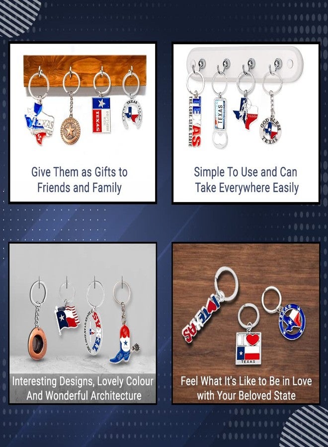 Lamatar1 Texas Bundle Souvenir Metal Keychain 12 Pack-Texas Lone Star on Texas State Map, Don't Mess with Texas, I Love Texas, Longhorn, Texas Seal, Texas Bottle Opener, Texas Boot & More - Image 4